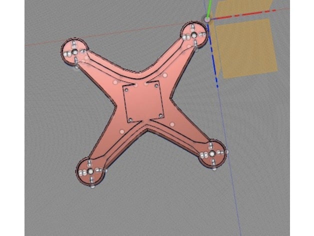 150mm x frame blob La stampa 3d di letto 1802 1806 motore drone racing fpv 3D print model - Mito3D