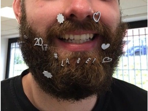beardees tag vostra barba accessori alfabeto bella gioielli virile numeri ornamenti parole 3d print model - Mito3D