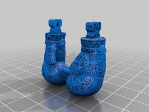 guantes de boxeo skullbot escala hacia abajo 2 juegos y juguetes 3d print model - Mito3D