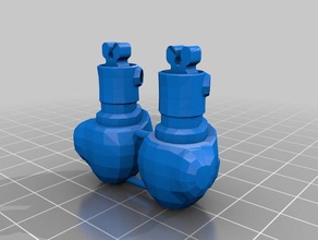 roket yumruk 2 ölçek aşağı skullbot oyuncaklar ve oyunlar 3d print model - Mito3D