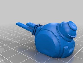 rote-Augen-Kopf skullbot Skala bis 2 Spielzeug & Spiele 3d print model - Mito3D