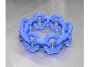14 round link circular chain customized 3d print model - Mito3D