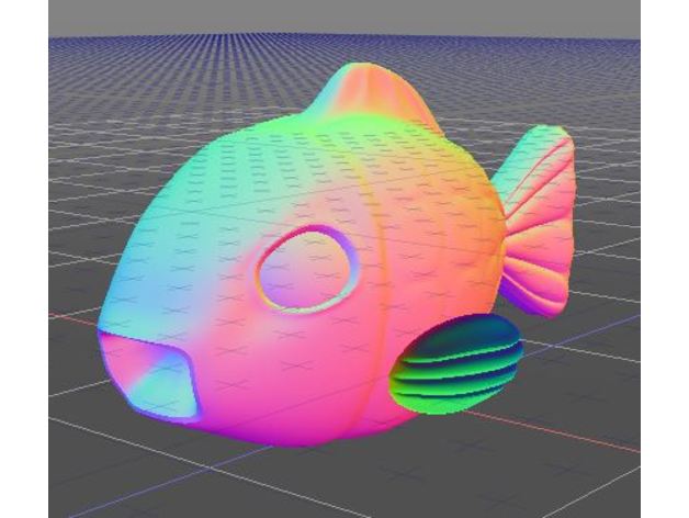 pineapple fish animals animal creature 3D print model - Mito3D