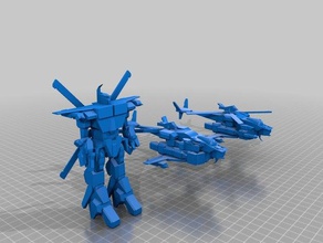 ajax La impresión en 3d mecha robotech cruz del sur veritech 3d print model - Mito3D