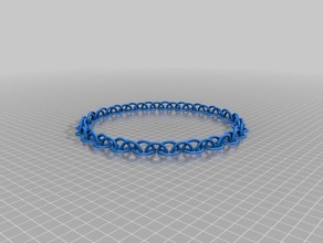 48 link medium half circle chain bracelets customized 3d print model - Mito3D