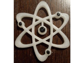 atom pendant - modified jewelry necklace science 3d print model - Mito3D