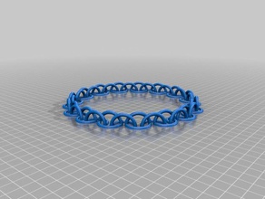 32 enlace grande mediana círculo de la mitad cadena las pulseras personalizado 3d print model - Mito3D
