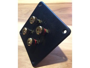 dual binding post dish electronics posts diy loudspeaker sound system speakers 3d print model - Mito3D