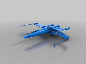 x-wing 3d printing spaceship star wars 3d print model - Mito3D