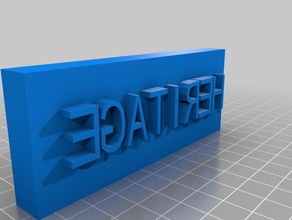 heritage stamp flat no handle signs & logos customized 3d print model - Mito3D