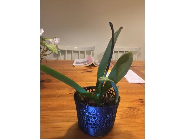 pequenas orquídeas pote de 3,3 polegadas exterior e jardim 3D print model - Mito3D