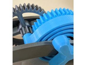 thickened large idler gear dual mode spring motor rolling chassis mechanical toys 3d print model - Mito3D