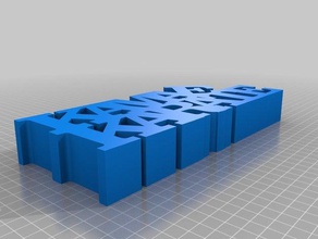 karat-variable word-Skulptur Skulpturen kundengebundene 3d print model - Mito3D