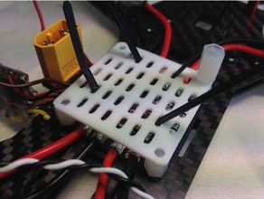 quadcopter stackable plate zip ties fixing r c vehicles 3d print model - Mito3D