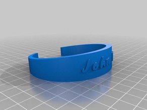 johnbracelet las pulseras personalizado 3d print model - Mito3D