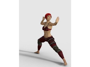 female figther - k mpferin people fighter kaempfer kmpfer warrior woman 3d print model - Mito3D