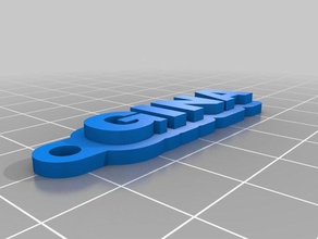 gina Schlüsselanhänger kundengebundene 3d print model - Mito3D