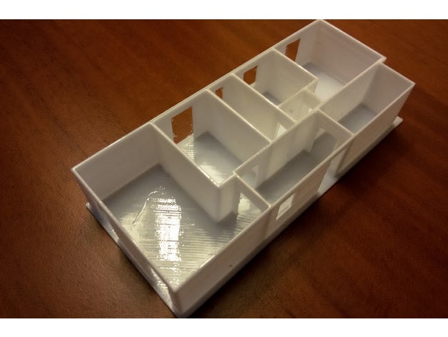 casa edifici e strutture appartamento edificio modello plastico 3D print model - Mito3D