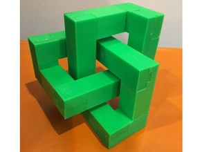 cubic trefoil knot puzzles 3d puzzle 3d print model - Mito3D