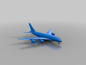 airbus a380 model fixed shells vehicles airplane plane 3d print model - Mito3D