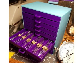 resistor storage drawers electronics box 3d print model - Mito3D