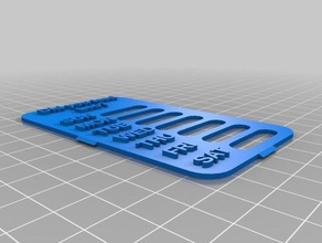 meu personalizada controle deslizante de lembrete tarefa do agregado familiar personalizado 3d print model - Mito3D