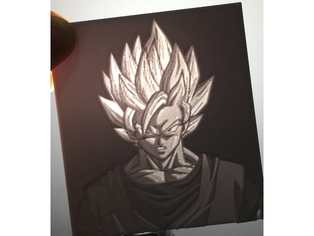 goku lithophane La stampa 3d dragon ball z 3D print model - Mito3D