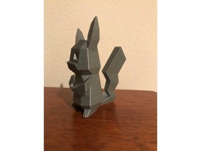 low-poly pikachu - reinforced creatures low poly pokemon pokemons figures toy 3d print model - Mito3D
