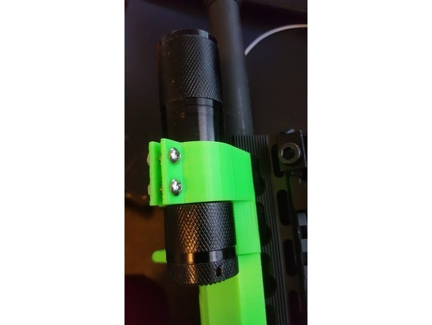 keymod rail flashlight mount sport & outdoors 3D print model - Mito3D