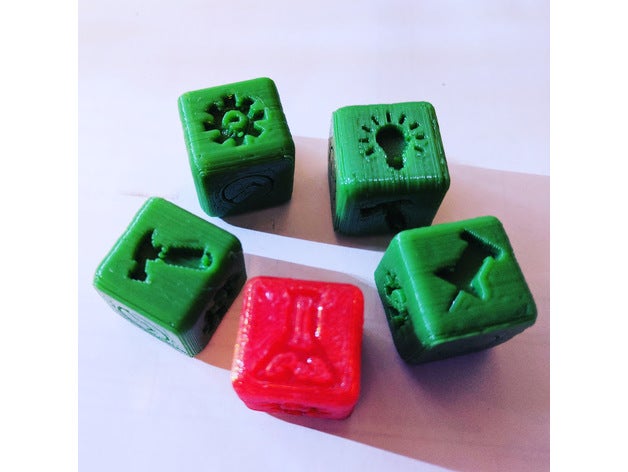 taxonomy bloom dice learning education educational game 3D print model - Mito3D