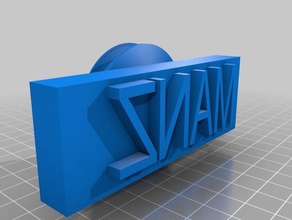 my customized customizeable stamp manz stubby signs & logos 3d print model - Mito3D