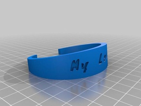 meine Liebe Armband Armbänder kundengebundene 3d print model - Mito3D