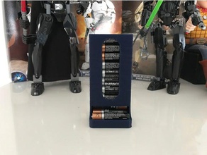 batterie dispencer - 10 pile aaa de l'électronique piles support la le boîtier distributeur dispensor 3d print model - Mito3D