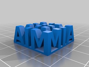 mia name cube Skulpturen kundengebundene 3d print model - Mito3D