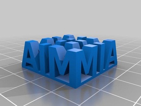 mia nom de cube sculptures personnalisé 3d print model - Mito3D