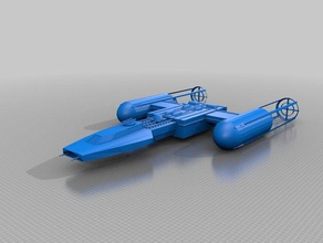 y-wing 3d baskı uzay gemisi star wars 3d print model - Mito3D