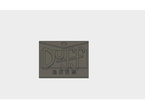 simpsons duff bira logosu işaretler ve logolar 3d print model - Mito3D