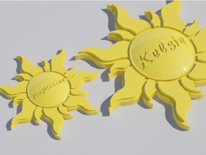 boneca rapunzel correspondência de encantos brinquedo & acessórios para jogos charme colar o sol tangled 3d print model - Mito3D