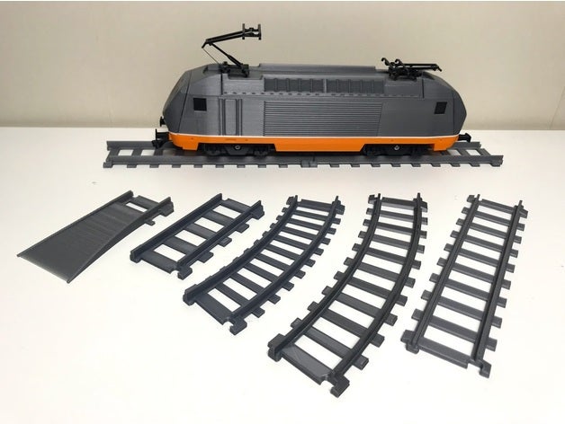 train tracks os-railway - fully 3d-printable railway system r c vehicles model track railroad trains openrail os rai toy 3D print model - Mito3D