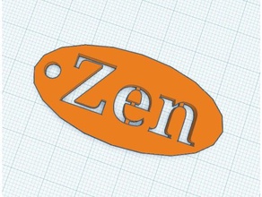 zen llavero La impresión en 3d 3d print model - Mito3D