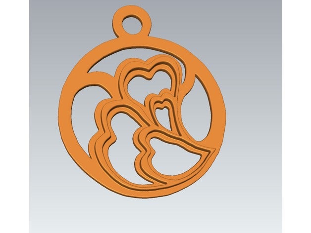 multiheart pingente jóias 3D print model - Mito3D