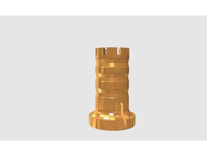 rook staircase chess amazing crazy creative detailed easy impressive low poly lowpoly new spiral 3d print model - Mito3D