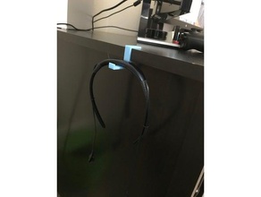 secretária-montado de fone ouvido titular o áudio suporte 3d print model - Mito3D