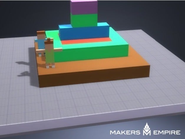 çocuklar pasta sanat 3D print model - Mito3D