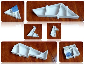 bisagra cuadrados en el triángulo de la transformación matemáticas art contenedor openscad sostenedor pluma imprimir lugar square cuadrado 3d print model - Mito3D