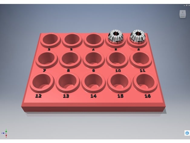 er25 collet bloque máquina herramientas portaboquillas rack 3D print model - Mito3D