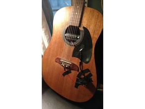 a guitarra acústica de captação berço música 1 hora violão e o baixo fácil impressão elétrica eletrificar divertido menos uma suporte brinquedo úteis 3d print model - Mito3D