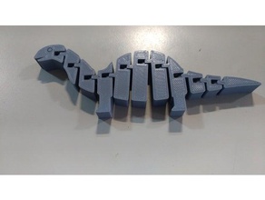katlanmış & virajlı brontozor hayvanlar mafsallı bükülebilir dinozorlar flexi esnek twist 3d print model - Mito3D