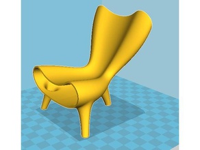 marc newson blue chair household chairs furniture 3d print model - Mito3D