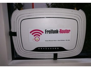 841n router mount window household supplies freifunk tl-wr841 tl-wr841n tl-wr841nd wifi wlan 3d print model - Mito3D